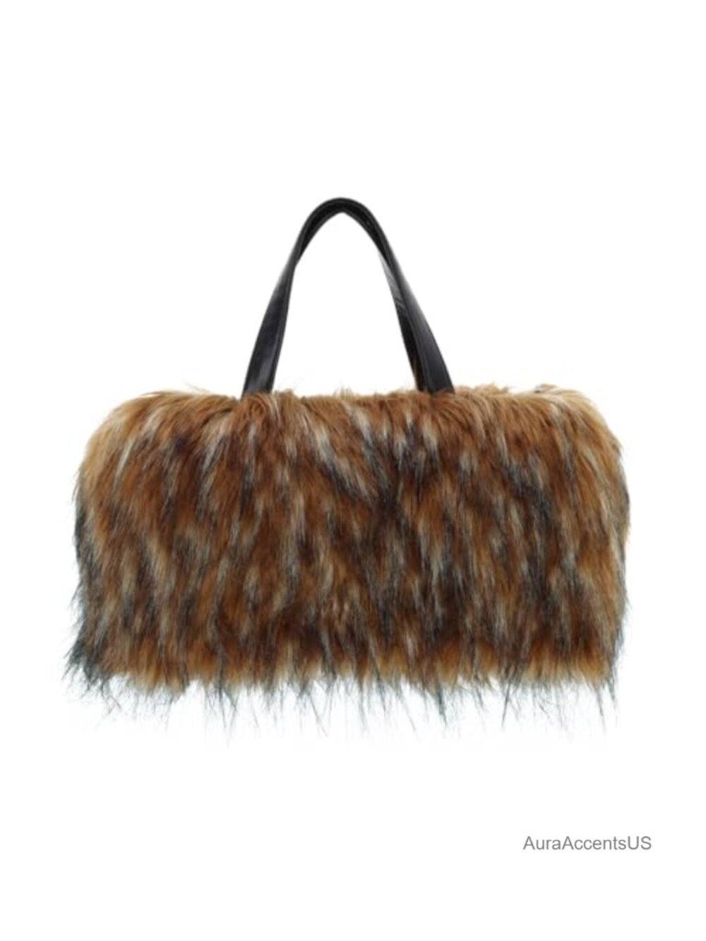 Faux Fur Tote Bag Furry Handbag Y2K Fluffy Plush Purse Shoulder Satchel